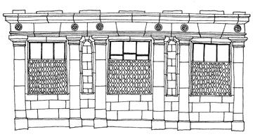 建設当初に玄関があった部分（現在）